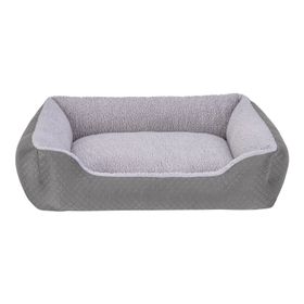 Pet Comfort Bravo Duo Medium 75x60 cm Gri Peluş Köpek Yatağı