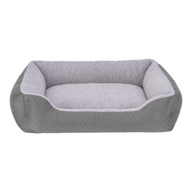 Pet Comfort Bravo Duo Medium 75x60 cm Gri Peluş Köpek Yatağı