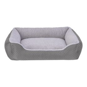 Pet Comfort Bravo Duo Medium 75x60 cm Gri Peluş Köpek Yatağı