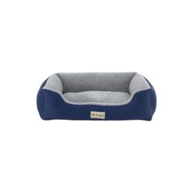 Pet Comfort Bravo Duo Medium 75x60 cm Mavi Gri Peluş Köpek Yatağı
