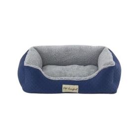 Pet Comfort Bravo Duo Mirinda Gri Mavi 55x45 cm Small Peluş Kedi ve Köpek Yatağı