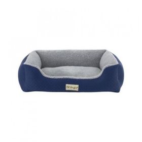 Pet Comfort Bravo Duo Mirinda Gri Mavi 75x60 cm Medium Peluş Kedi ve Köpek Yatağı