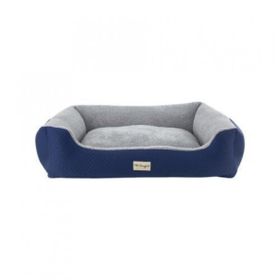 Pet Comfort Bravo Duo Mirinda Mavi Gri Peluş 105x80 cm Köpek Yatağı
