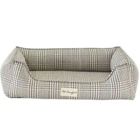 Pet Comfort Delta Varius Kareli Bej 60x75 cm Kedi ve Köpek Yatağı