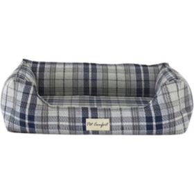 Pet Comfort Delta Varius Kareli Lacivert 45x55 cm Kedi ve Köpek Yatağı