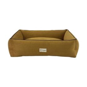 Pet Comfort Parliament Mavi w Hardal Biye M 90x70 cm 21051 Golf Köpek Yatağı