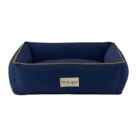 Pet Comfort Parliament Mavi w Hardal Biye XS 55x45 cm 21051 Golf Kedi ve Köpek Yatağı