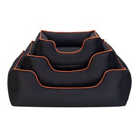 Pet Comfort Siyah Turuncu Biye Medium 80x65 cm Alpha Köpek Yatağı