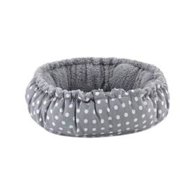 Pet Comfort Sunflower Çift Taraflı Gri Dot Peluş 60 cm Köpek Yatağı