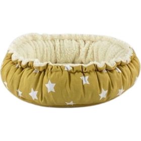 Pet Comfort Sunflower Çift Taraflı Sarı Star Peluş 60 cm Kedi ve Köpek Yatağı