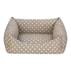 Pet Comfort Uniform Bej Puantiyeli S 50x40 cm Kedi ve Köpek Yatağı