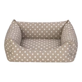 Pet Comfort Uniform Bej Puantiyeli S 50x40 cm Kedi ve Köpek Yatağı