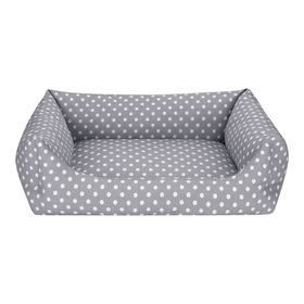 Pet Comfort Uniform Gri Puantiyeli L 70x60 cm Köpek Yatağı
