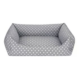 Pet Comfort Uniform Gri Puantiyeli L 70x60 cm Köpek Yatağı