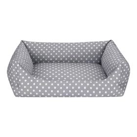 Pet Comfort Uniform Gri Puantiyeli L 70x60 cm Köpek Yatağı