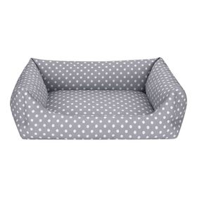 Pet Comfort Uniform Gri Puantiyeli L 70x60 cm Köpek Yatağı