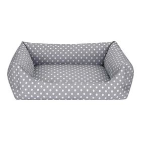 Pet Comfort Uniform Gri Puantiyeli L 70x60 cm Köpek Yatağı