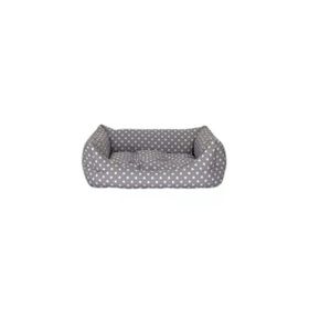 Pet Comfort Uniform Gri Puantiyeli M 60x50 cm Köpek Yatağı