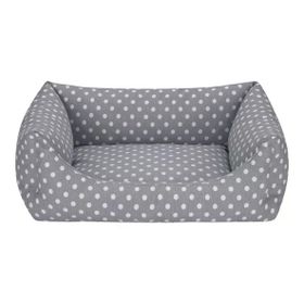 Pet Comfort Uniform Gri Puantiyeli M 60x50 cm Köpek Yatağı