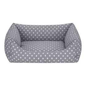 Pet Comfort Uniform Gri Puantiyeli M 60x50 cm Köpek Yatağı