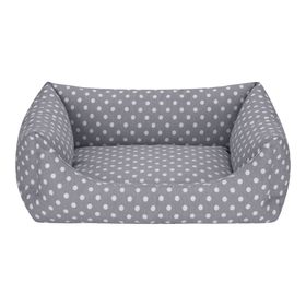 Pet Comfort Uniform Gri Puantiyeli M 60x50 cm Köpek Yatağı