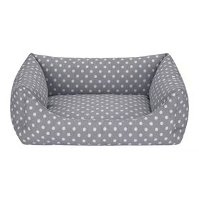 Pet Comfort Uniform Gri Puantiyeli M 60x50 cm Köpek Yatağı