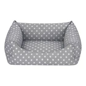 Pet Comfort Uniform Gri Puantiyeli S 50x40 cm Köpek Yatağı