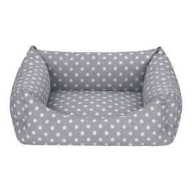 Pet Comfort Uniform Gri Puantiyeli S 50x40 cm Köpek Yatağı