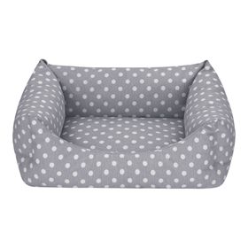 Pet Comfort Uniform Gri Puantiyeli S 50x40 cm Köpek Yatağı