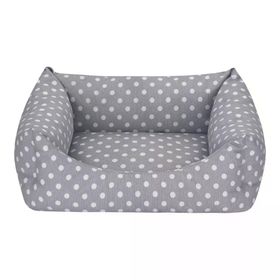 Pet Comfort Uniform Gri Puantiyeli S 50x40 cm Köpek Yatağı