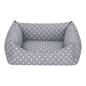 Pet Comfort Uniform Gri Puantiyeli S 50x40 cm Köpek Yatağı