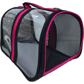 Pet Pretty 28x44x28 cm Pembe Bacco Milano Şeffaf Kedi ve Köpek Taşıma Çantası