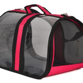 Pet Pretty 28x44x28 cm Pembe Bacco Milano Şeffaf Kedi ve Köpek Taşıma Çantası
