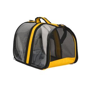 Pet Pretty 28x44x28 cm Sarı Bacco Milano Şeffaf Kedi ve Köpek Taşıma Çantası