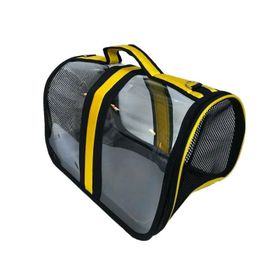 Pet Pretty 28x44x28 cm Sarı Bacco Milano Şeffaf Kedi ve Köpek Taşıma Çantası
