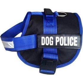 Pet Pretty Mavi Dog Police Large Göğüs Tasması
