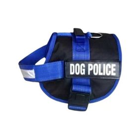 Pet Pretty Mavi Dog Police Large Göğüs Tasması