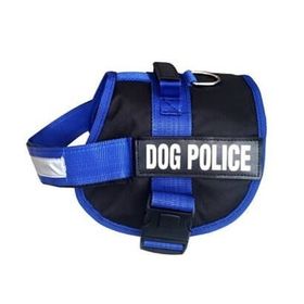 Pet Pretty Mavi Dog Police Large Göğüs Tasması