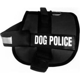 Pet Pretty Siyah Dog Police Small Göğüs Tasması