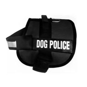 Pet Pretty Siyah Dog Police Small Göğüs Tasması