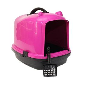 Pet Style Comfort Mor Kapalı Kedi Tuvalet Kabı