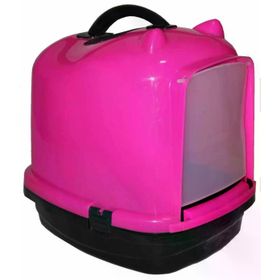Pet Style Comfort Pembe Kapalı Kedi Tuvalet Kabı