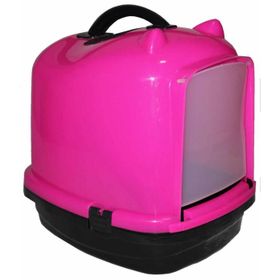 Pet Style Comfort Pembe Kapalı Kedi Tuvalet Kabı