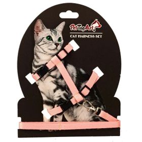 Pet Tag Art 10 mm 110 cm Somon Ayarlanabilir Kedi Göğüs Tasma Seti