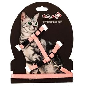 Pet Tag Art 10 mm 110 cm Somon Ayarlanabilir Kedi Göğüs Tasma Seti