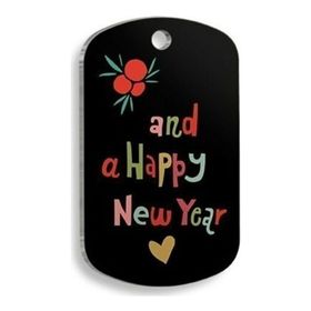 Pet Tag Art Christmas Serisi Happy New Year Asker Kedi ve Köpek Künyesi