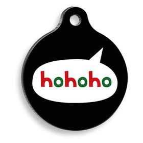 Pet Tag Art Christmas Serisi Hohoho Yuvarlak Köpek Künyesi
