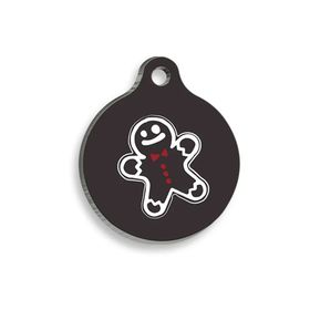 Pet Tag Art Christmas Serisi Merry Cookie Man Yuvarlak Köpek Künyesi