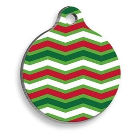 Pet Tag Art Christmas Serisi Pattern Yuvarlak Kedi ve Köpek Künyesi