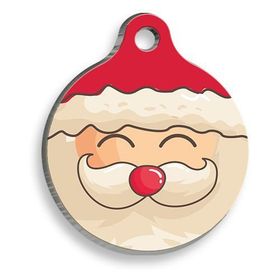 Pet Tag Art Christmas Serisi Santa Comics Yuvarlak Kedi ve Köpek Künyesi